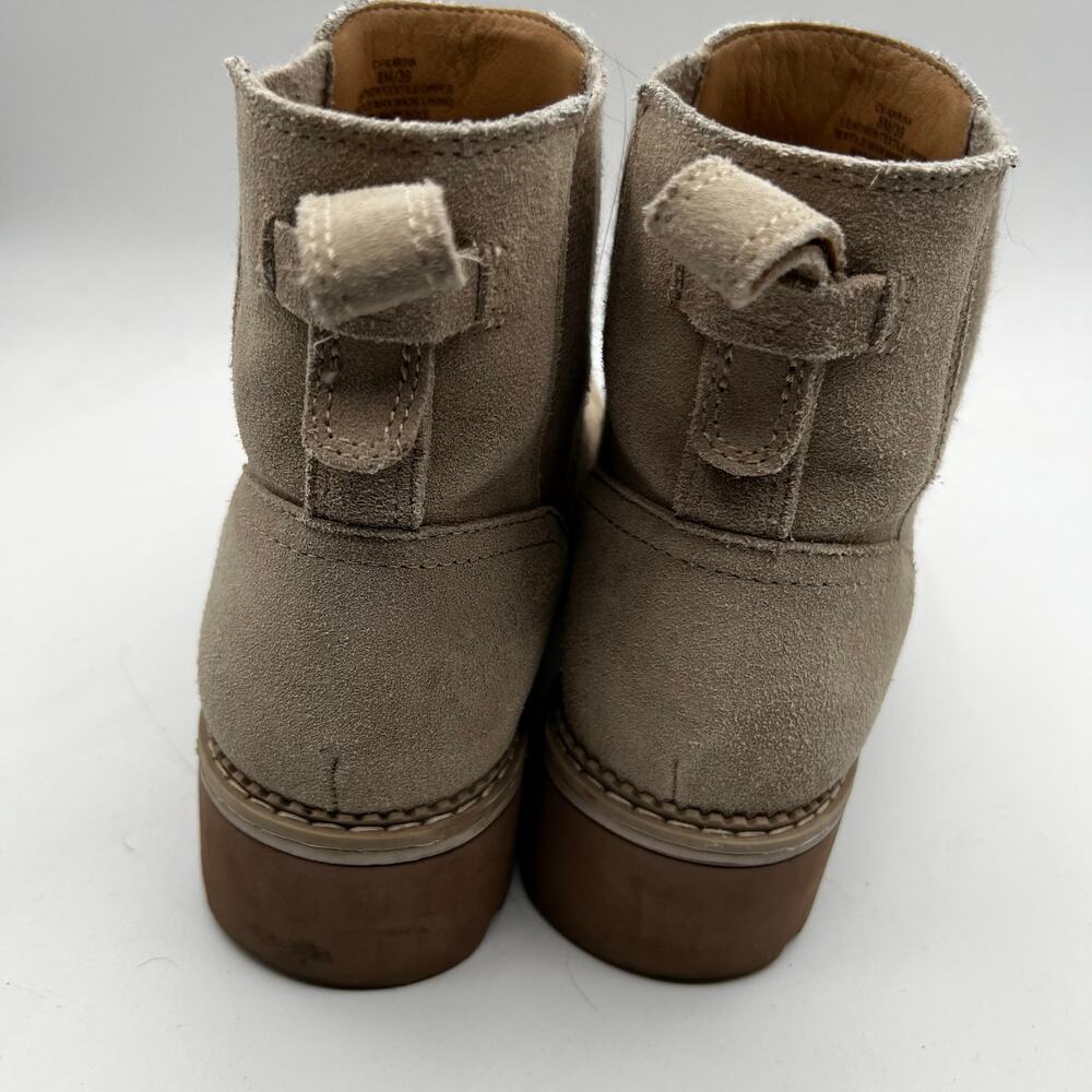Crown Vintage Light Tan Suede Pull On Chelsea Boots Size 8 - Picture 4 of 8